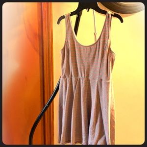 Skater dress gray and pink